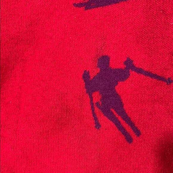 Sundance Red V-Neck Sweater with Playful Design - Picture 9 of 9